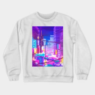The neon Tokyo streets Crewneck Sweatshirt